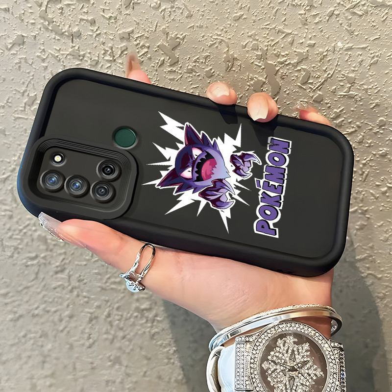 Casing Hp Untuk Realme 7i Realme C17 Case Casing HP pola Monster ungu Softcase Silikon Kesing Kasing