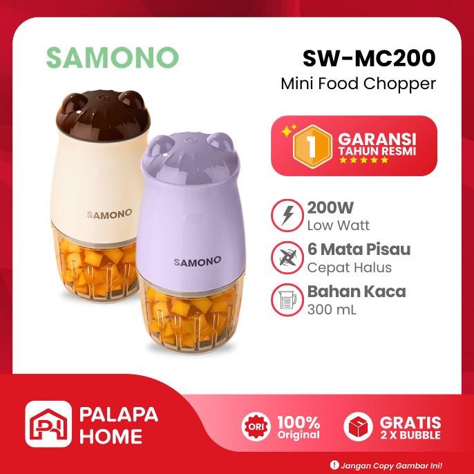Food Chopper Mini Kaca Blender Mpasi Coper Bumbu Choper Copper Samono
