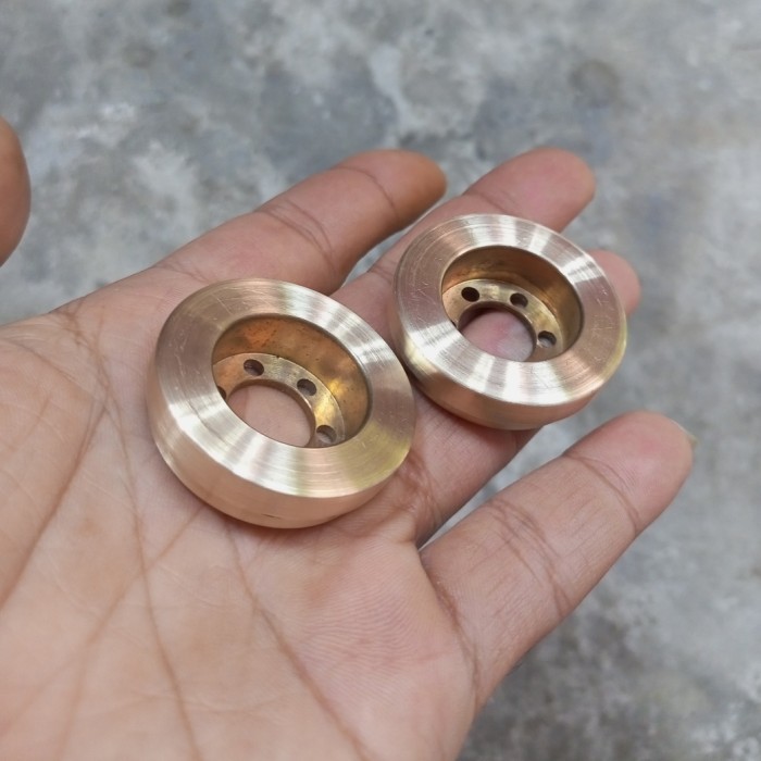 TERBARU balancing wheel velg 2.2" brass rc 1/10