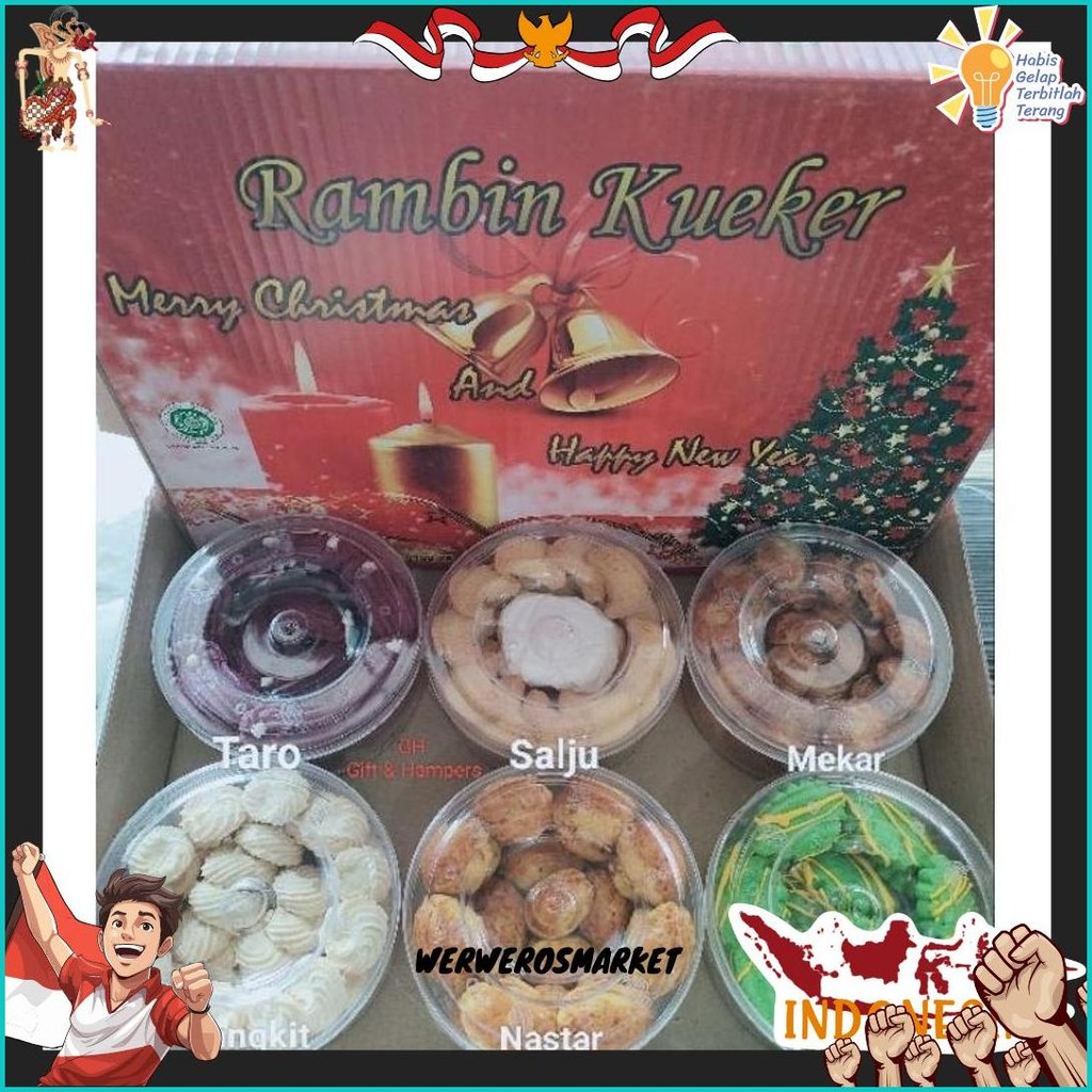 

Kue Kering Natal & Tahun Baru Isi 6Ktk/ Paket Bestseller Bhn Premium/Terima Reseller&Grosir/ Hampers Original Produk