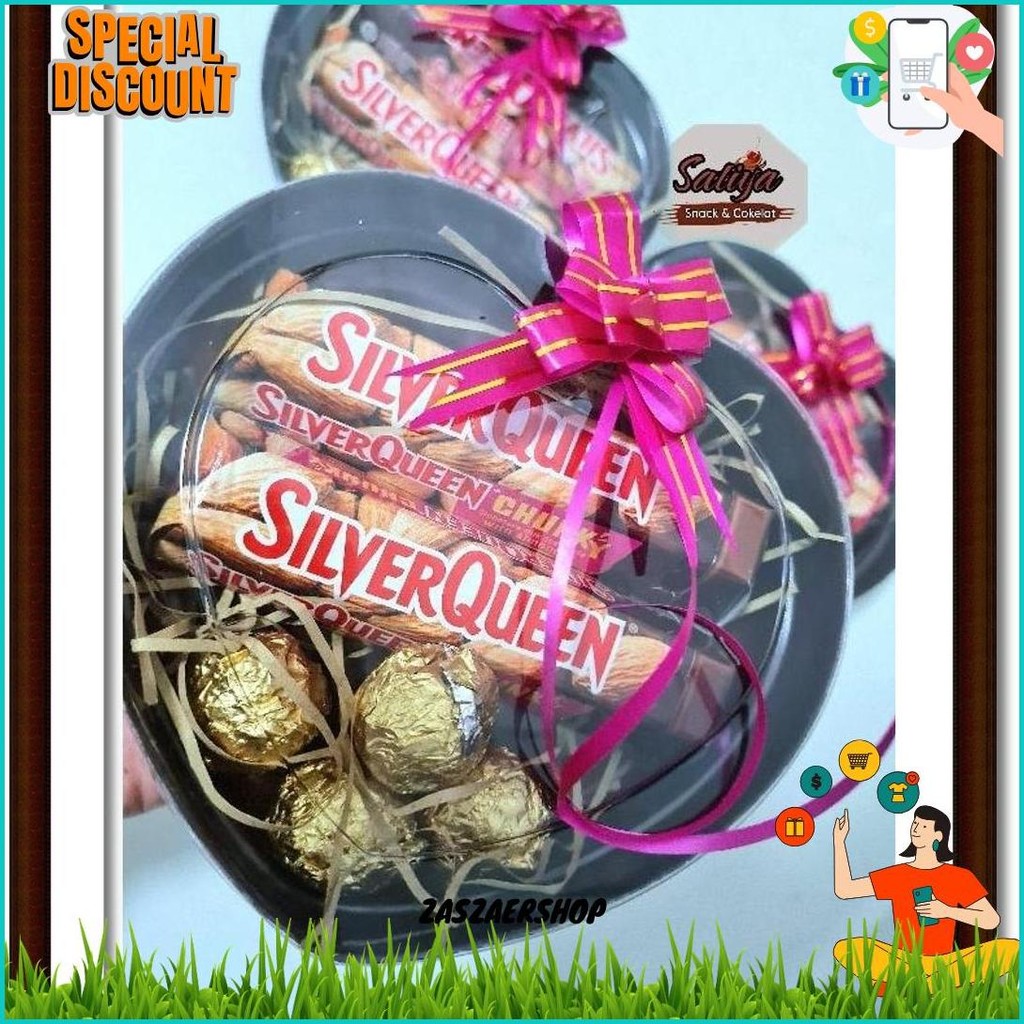 

Paket Cokelat Gift/Hampers Silverqueen Chunkybar Love Original Produk