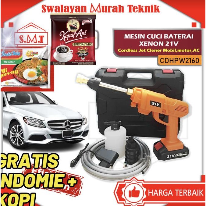 Xenon Mesin Jet Cleaner Baterai Cordless 21V Steam Cuci Ac Motor Mobil