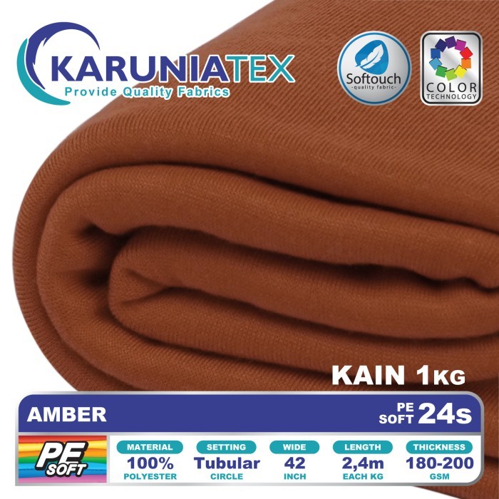 

Kain Kaos PE Soft 24s Kiloan Amber Karunia Textile
