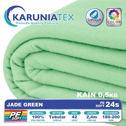 

Bahan Kaos PE Soft 24s 0,5 Kg Jade Green
