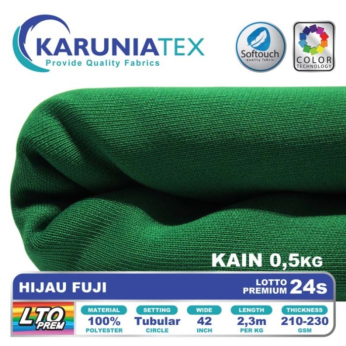

Bahan Lotto Premium 24s 0,5 Kg Hijau Fuji Karunia Textile