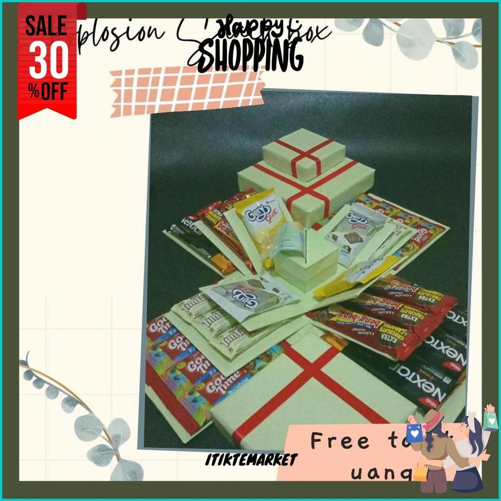 

Snack Box, Box Tarik Uang ,Eksplosion Box Snack Tarik Uang , Box Uang, Kado Ulang Tahun Cewek Paket Box, Kado Ultah Wanita, Gift Box 3 Layer Ada Tarik Uang (Tutup Tiap Layer) Terlaris