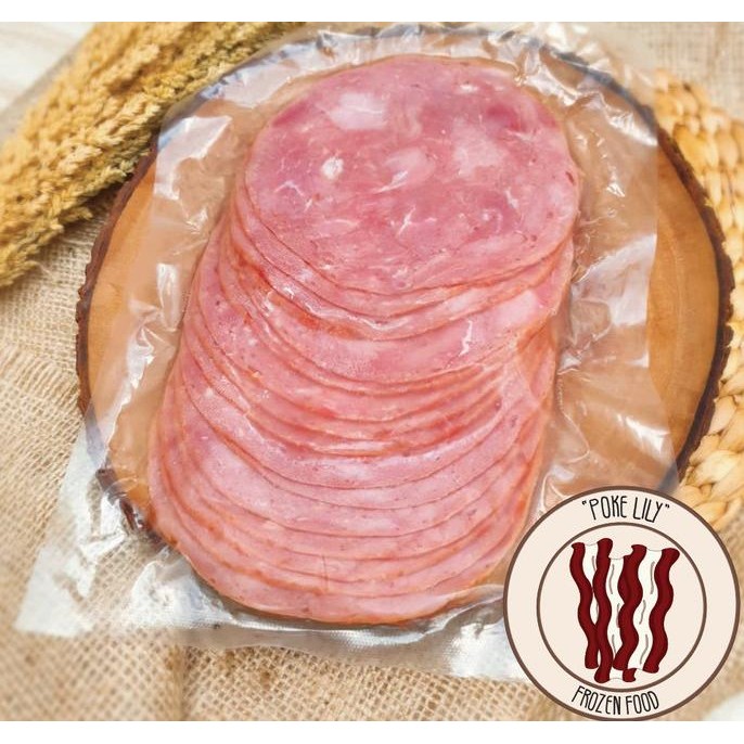 

298 SMOKE HAM SLICE DAGING BULAT TIPIS BABI PORK PREMIUM ENAK BEKU NEW