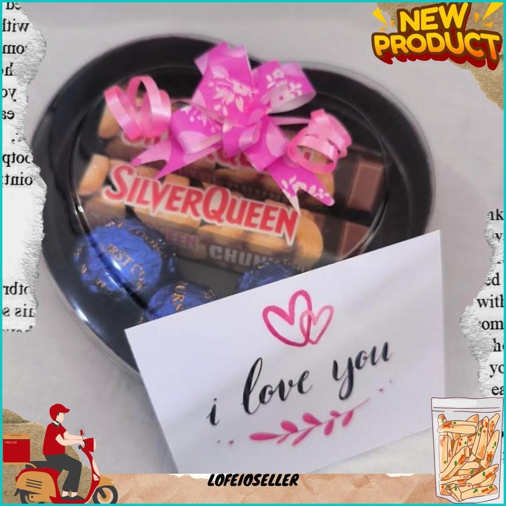 

Hampers Coklat , Snack Love Bucket Coklat Hampers Hadiah Valentine Gratis Ongkir