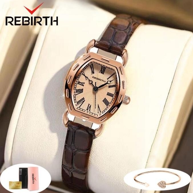 Rebirth Jam Tangan Wanita Original Square Anggun Jam Tangan Cewek