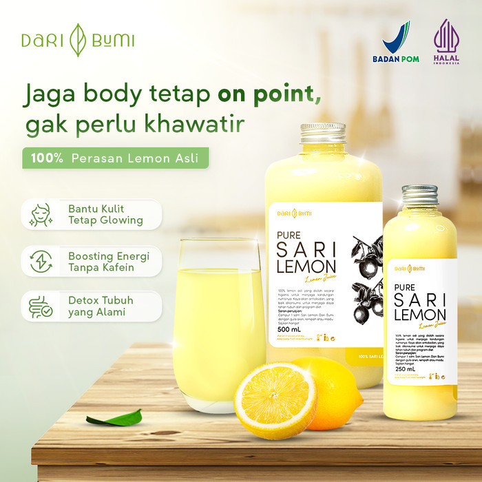 

Safiya Sari Lemon 500 ML Pure Lemon Fresh 100% Murni Diet Detox - 500 ML Safiya