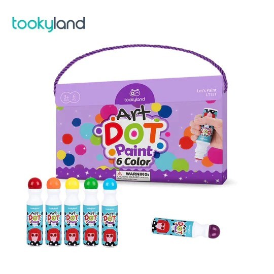 

PROMO! Tookyland Dot Painting Kit 6 Color Stamp Mewarnai Dot Seni Lukis Anak