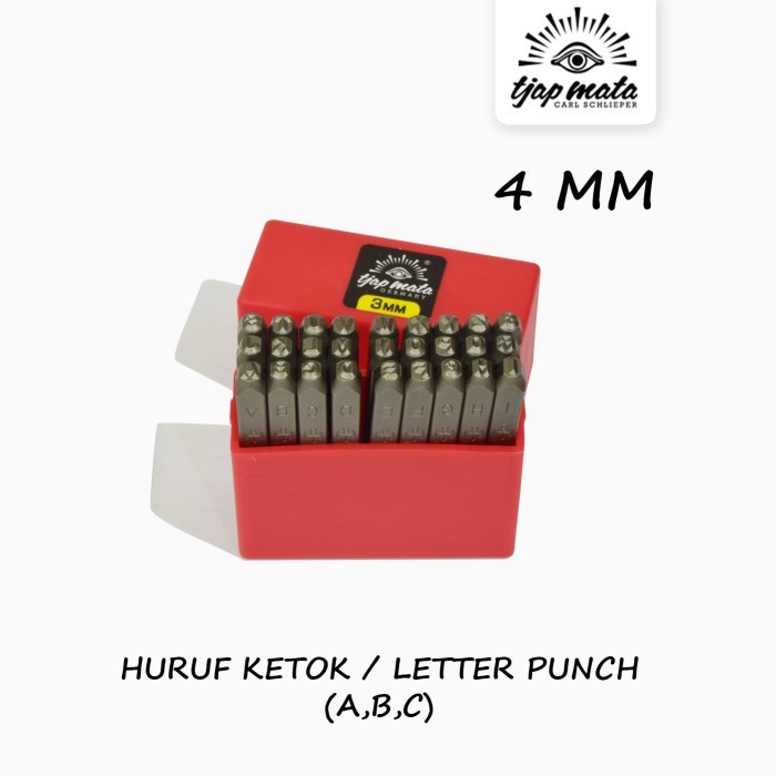 

HOT SALE! TJAP MATA / CAP MATA Huruf Ketok / Letter Punch 4 MM