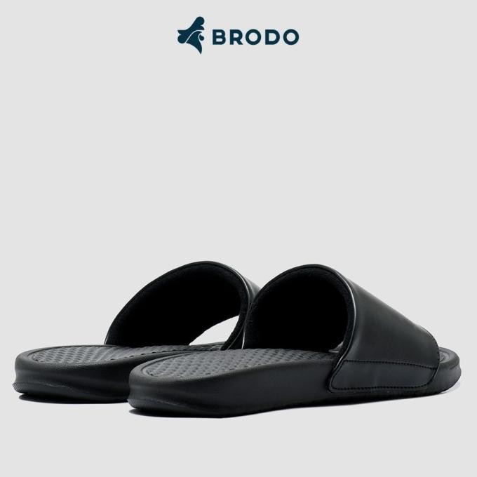 Sandal Pria Brodo Broslides V.2 Full Black Original Dan Terpercaya