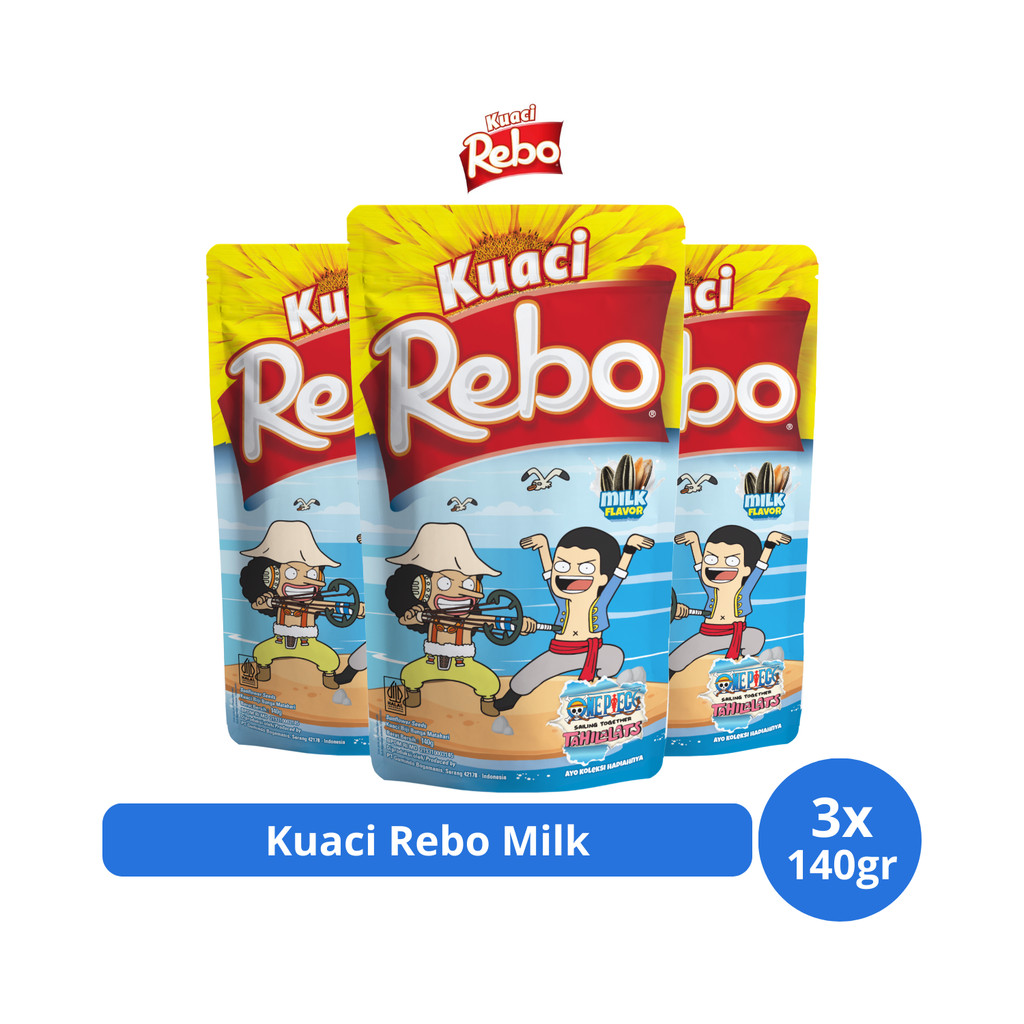 

Kuaci Rebo Milk 140gr x 3 pcs