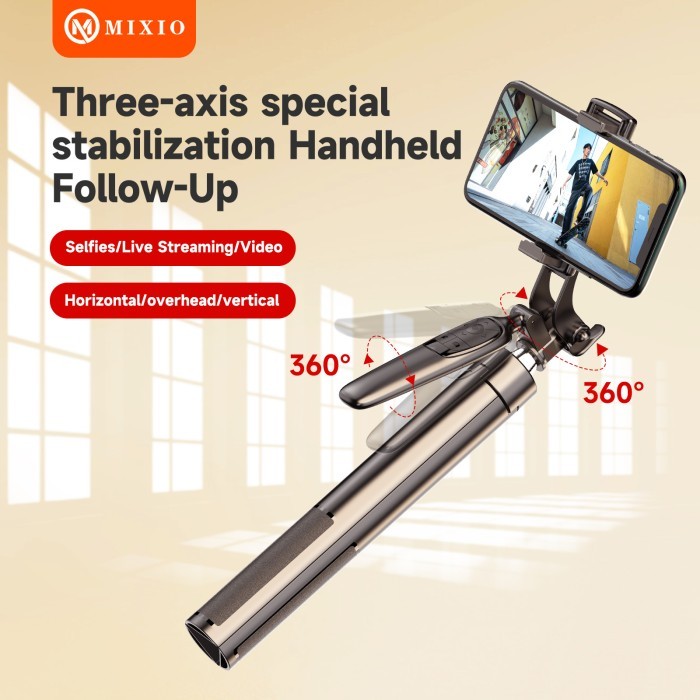MIXIO A36 - 160CM Tongsis Bluetooth Selfie Stick Tripod with Remote