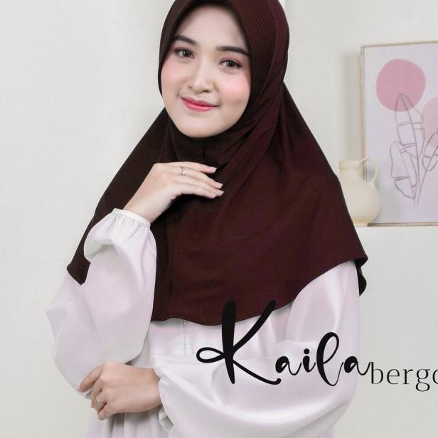 Eltu Aila Bergo Hijab Polo Jilbab Jerey Erudung N Daily