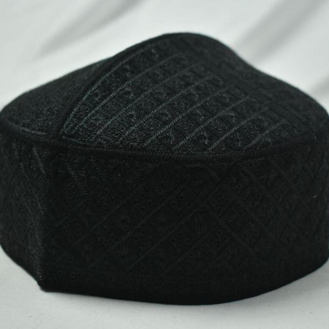 Kopiah Peci Pakistan Bordir Warna Hitam Polos Aneka Motif Harga Murah Original