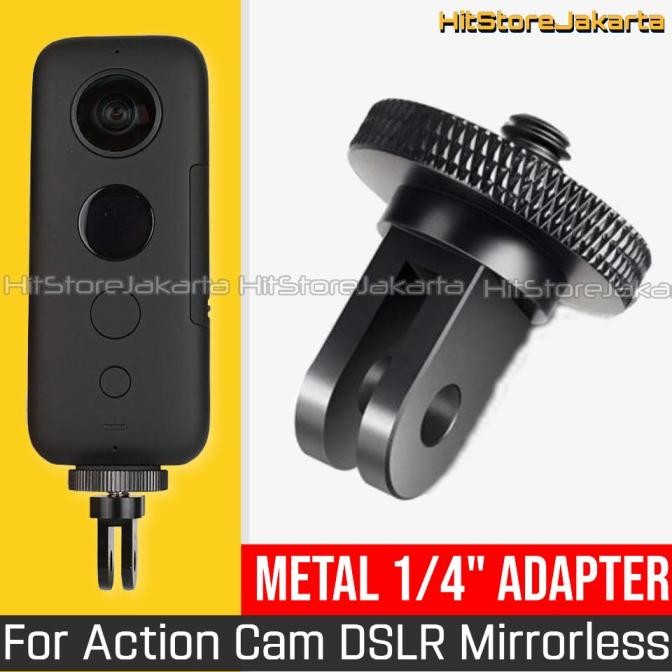 Sale Metal 1/4 Mini Tripod Adapter Gopro Yi Sjcam Bpro Action Cam Adapter