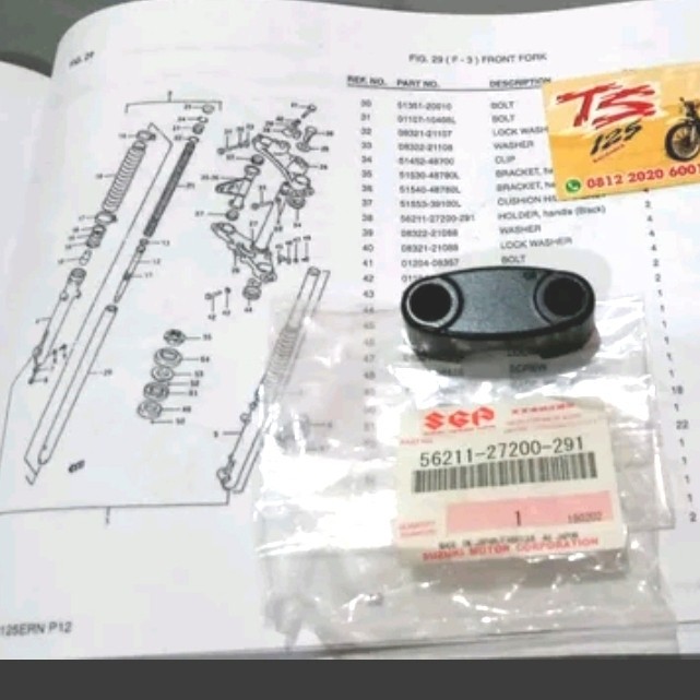 Raiser Stang Ts125 Original Raiser Stang Stir Ts125 Penjepit Stang Ts125 Tutup Stang Stir Ts125 Rais