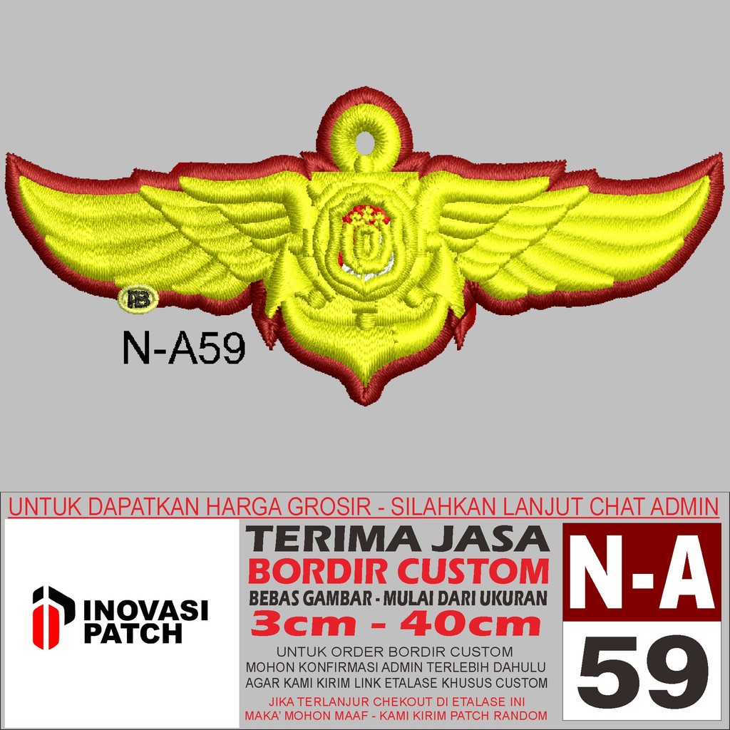 INOVASI PATCH BORDIR LOGO N-A59 LOGO PORLI - REVIEW/TESTIMONI
