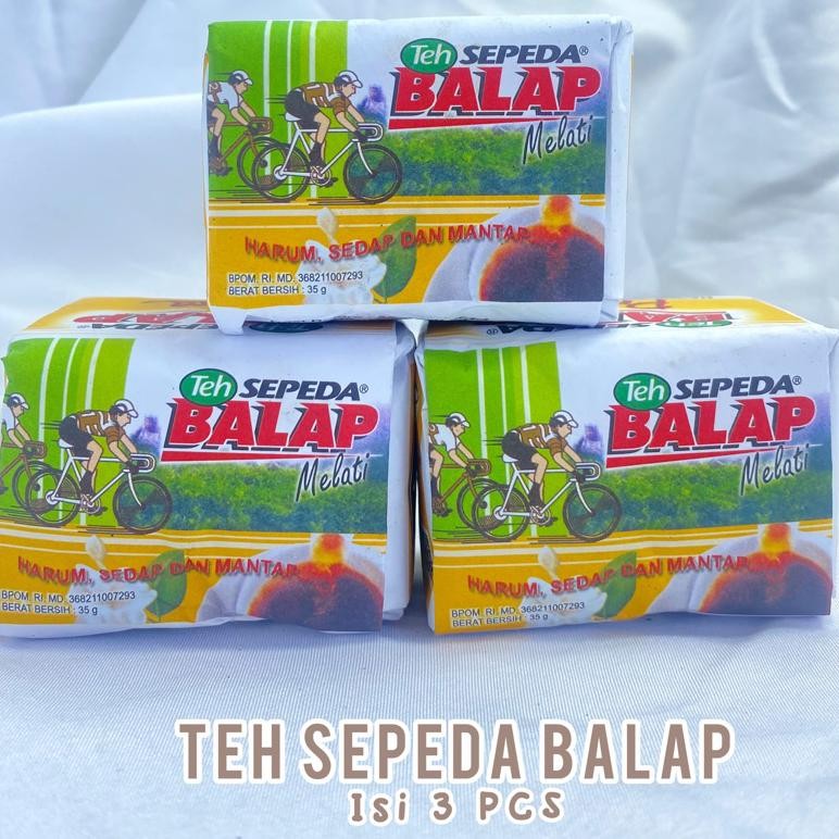 

Garansi Teh Cap Sepeda Balap Jasmin Hijau Isi 3 Pcs