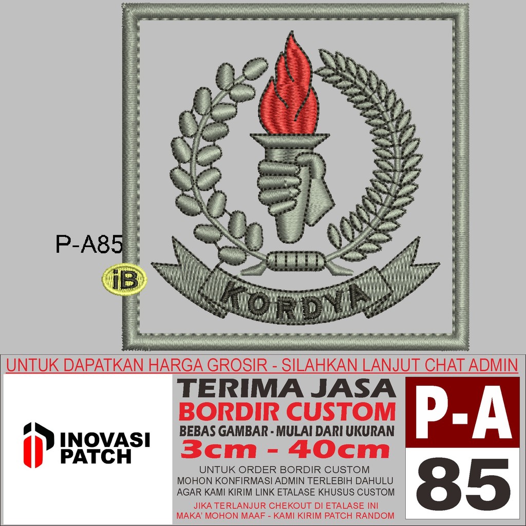 INOVASI PATCH BORDIR LOGO P-A85 FKPPI - REVIEW/TESTIMONI