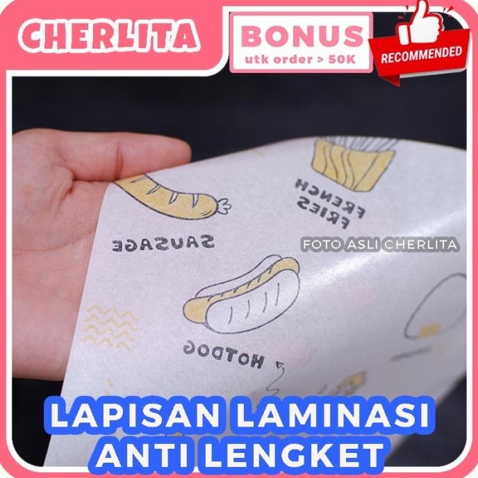 

Kertas Foodgrade Bungkus Burger Kebab Nasi Paper Food Wrap Laminasi