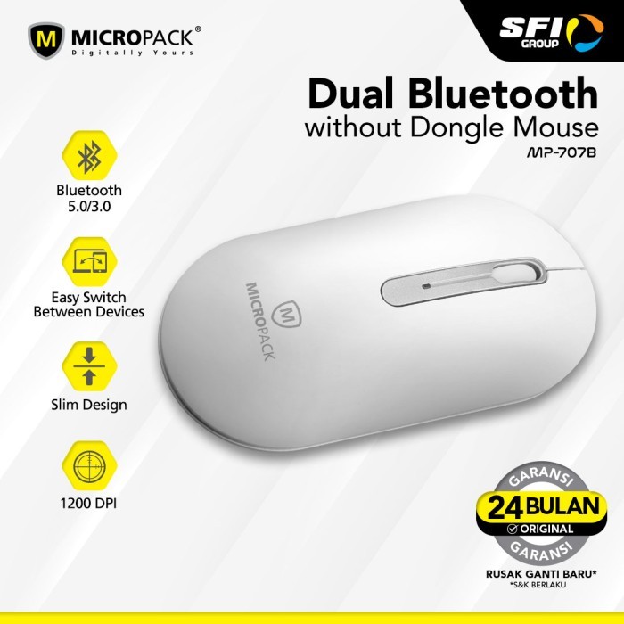 Micropack Dual Bluetooth Mouse 5.0/3.0 Inspire 2 (MP-707B)