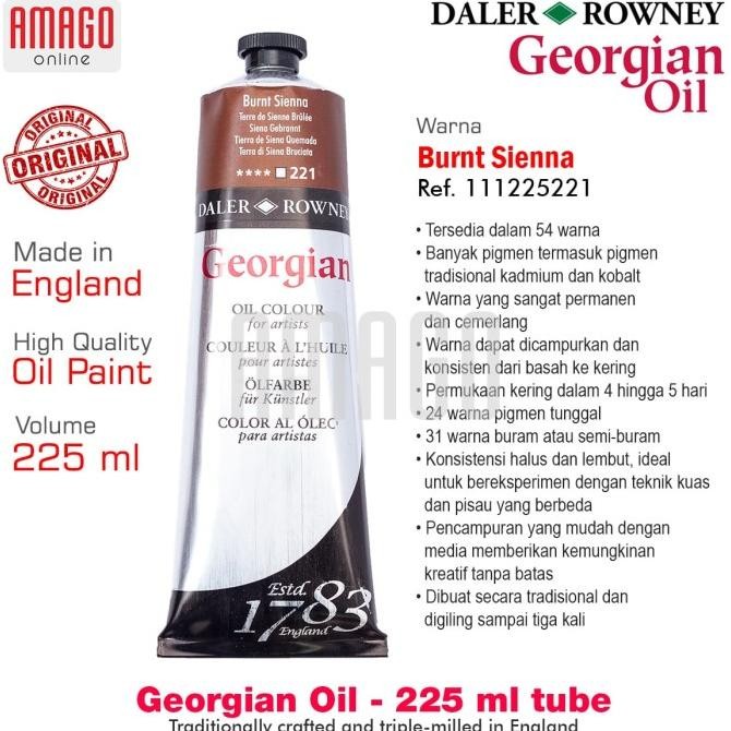 

DALER-ROWNEY - GEORGIAN OIL PAINT 225 ml - BURNT SIENNA - 111225221