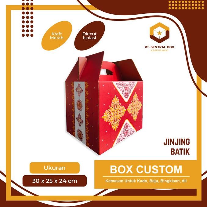 ~~~] Kardus Box Parcel Jinjing Batik - 30 x 25 x 24 cm Kardus/Gift/BoxMotif