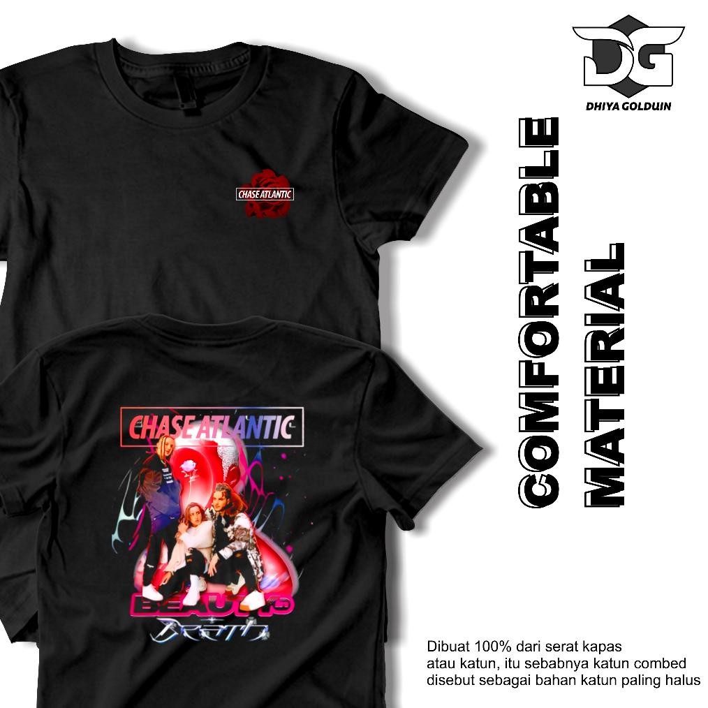 Promo Kaos Distro Pria Original 100% Premium 2023 Chase Atlantic Shirt Brand Dhiya Golduin Store Bah
