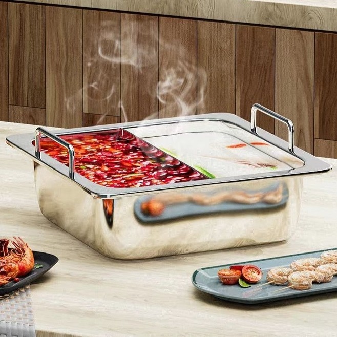 Panci Hot Pot / Shabu Shabu 2 sekat Kualitas Premium