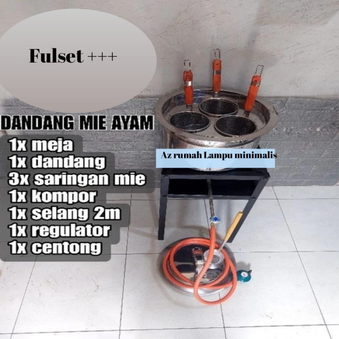 dandang mie ayam stainless/panci mie kocok/dandang bulat 3 lubang