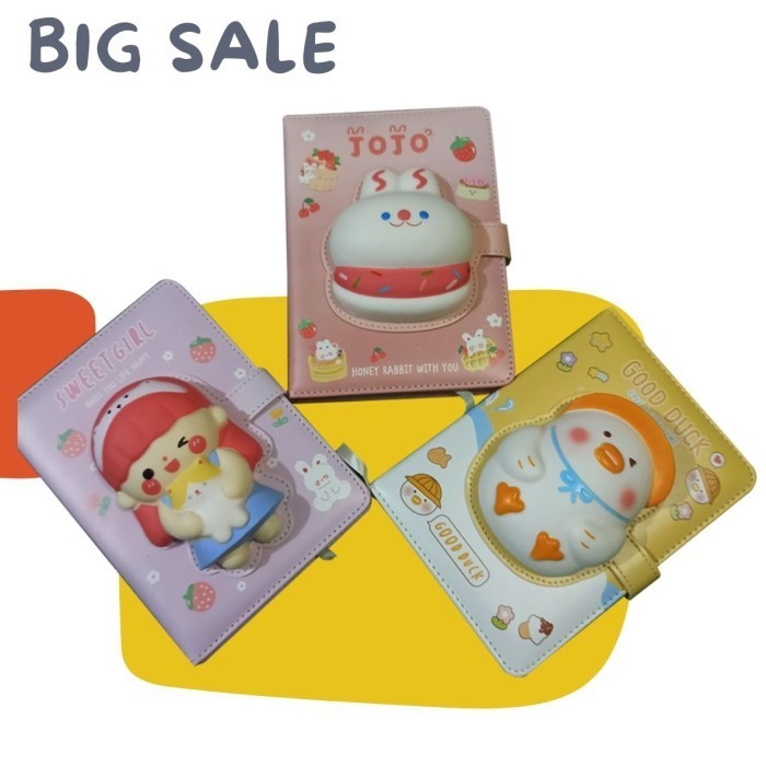 

Ready Buku Notebook Squishy/Buku catatan diary squishy 3D kartun lucu anak