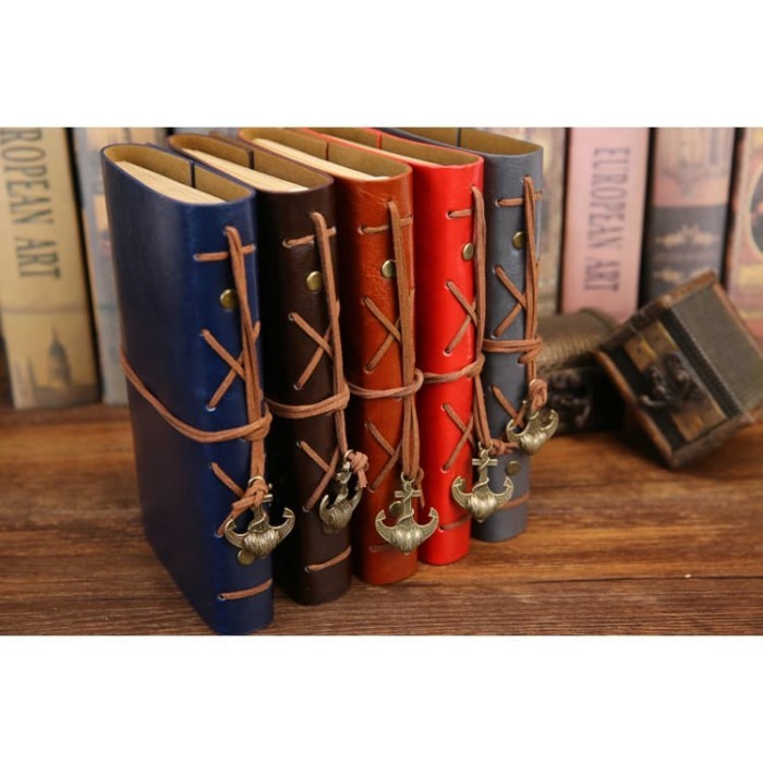 

Ready Buku Tulis Note Catatan Kerja Agenda Diary Kulit Leather Compass