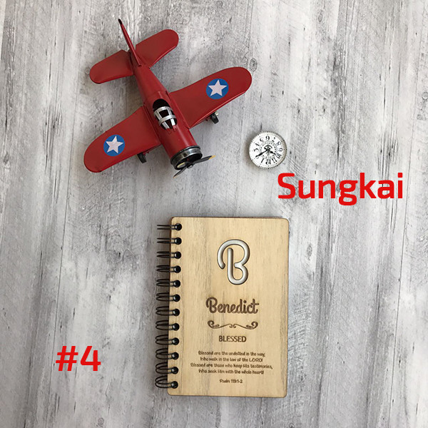 

Ready Notebook kayu initial A6+ l personalized wooden notes A6+ l Buku kayu