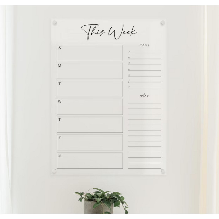 

Ready Papan Jadwal Akrilik Daily Planner Acrylic Weekly Planner