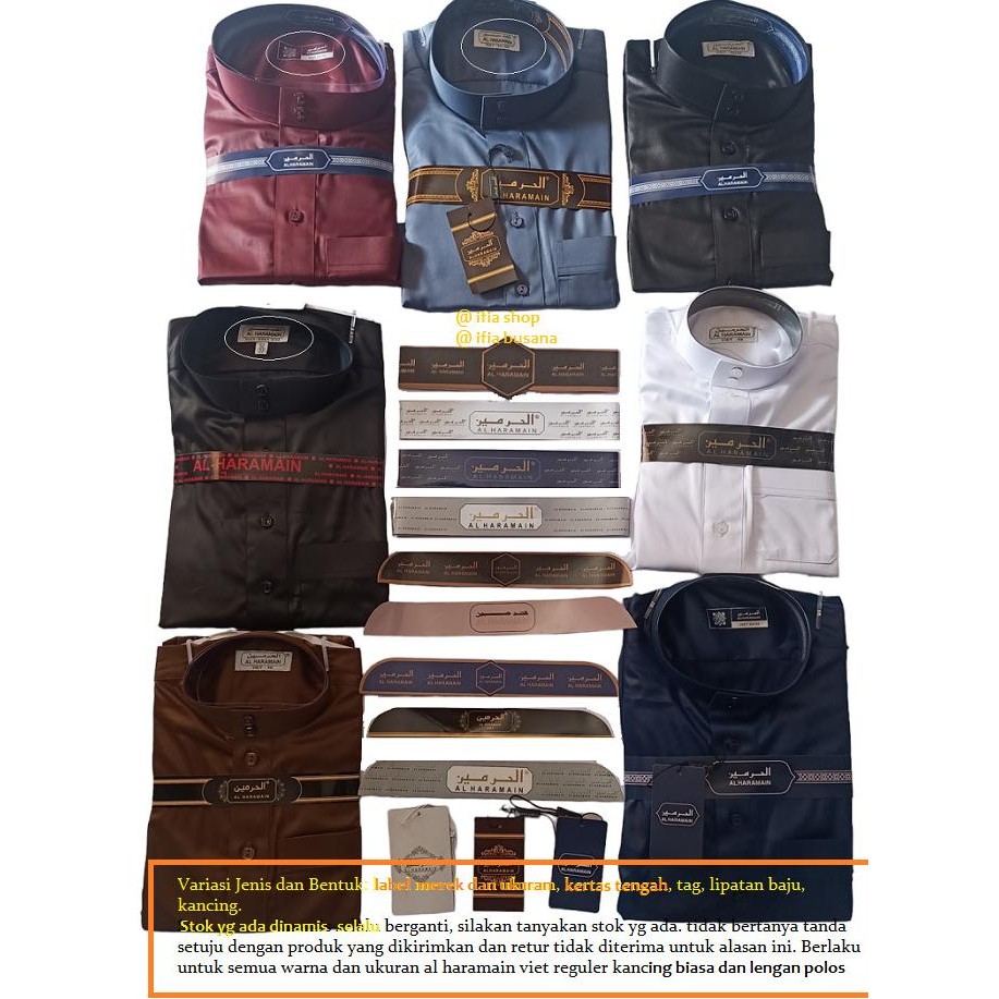 Jubah Pria Al Haramain Size 50-20 - Gamis Arab Impor Bahan Poliester Original