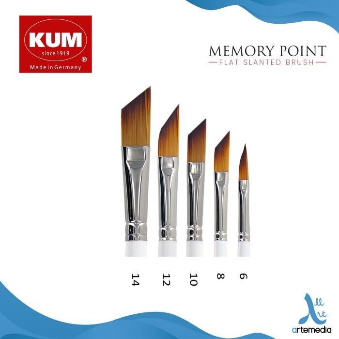 

KUAS LUKIS KUM MEMORY POINT FLAT SLANTED SYNTHETIC BRUSH SHORT HANDLE