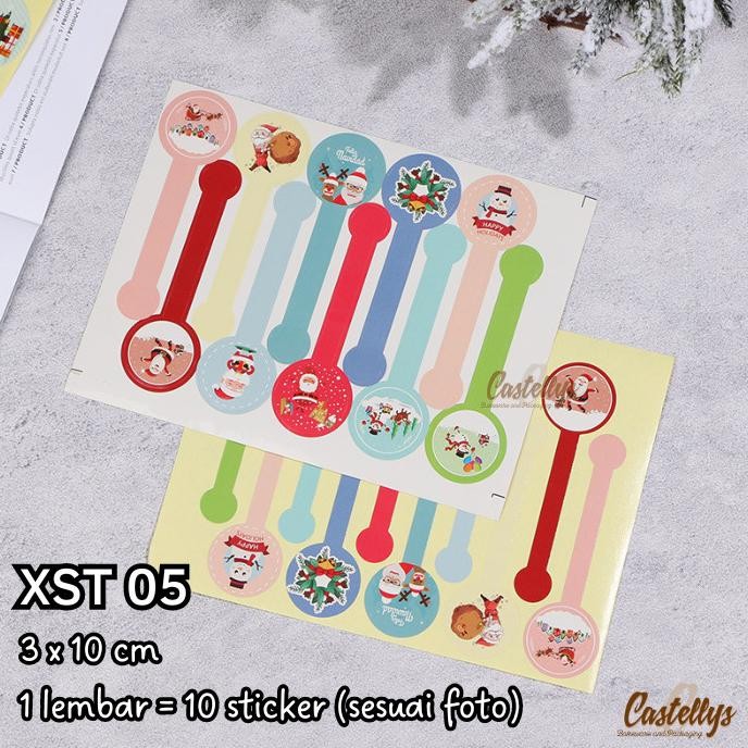 

>*>*>*>*] Sticker Stiker Label Natal XST05 Kue Cookies Hampers Kado Christmas