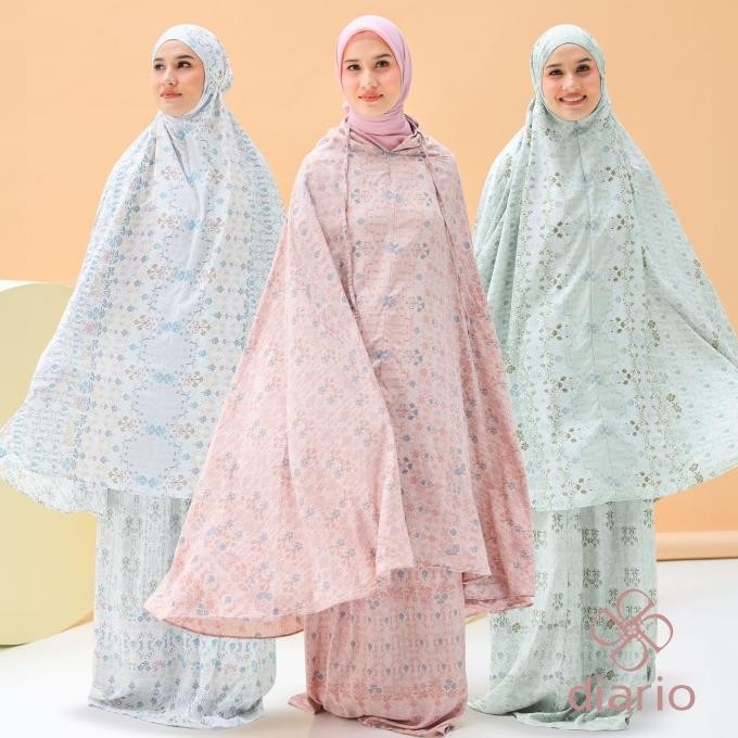 Diario X Dwihanda - Mukena Harmony Prayer Set 2In1 Free Sejadah Travel