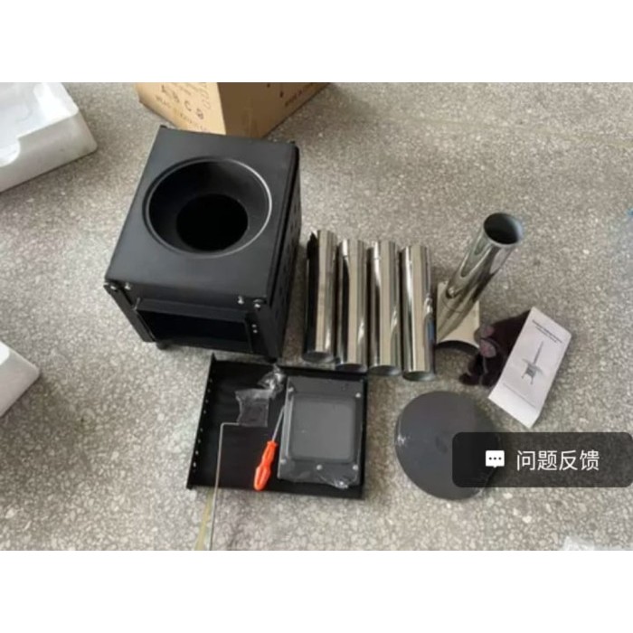 Kompor campimg Tungku Kayu Bakar Penghangat Portable Cerobong