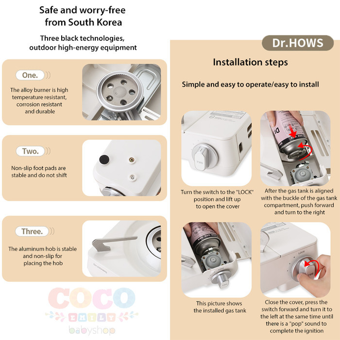 Dr.HOWS Twinkle Stove Portable Stove Outdoor Standard