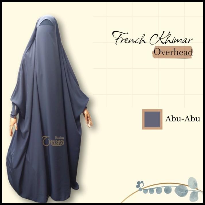 terbaru overhead french khimar termurah khimar terusan gamis overall onepiece promo