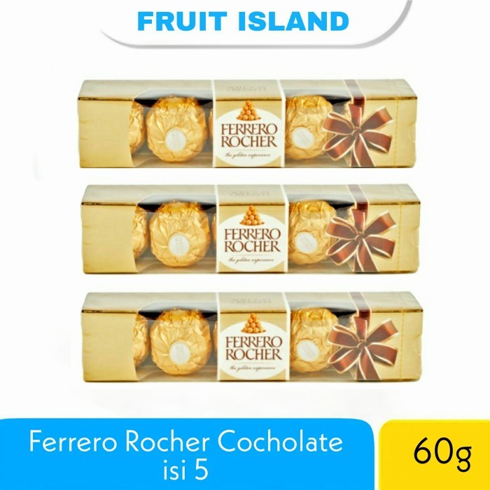 

FERRERO ROCHER CHOCOLATE SPECIAL VALENTINE ISI 5 60GRAM