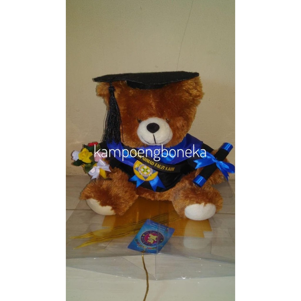 

BONEKA WISUDA 25CM NAMA SELEMPANG+BUNGA