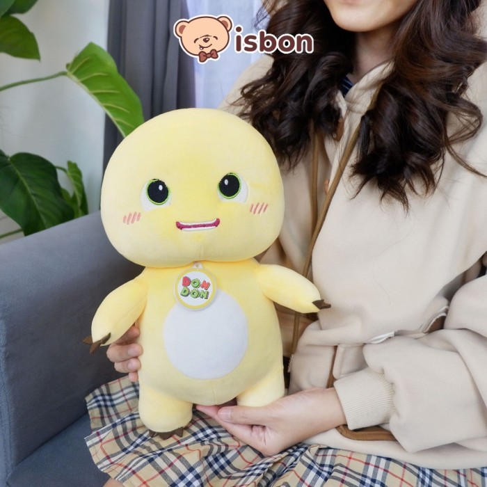 ISTANA BONEKA DINO KUNING SQUISHY YELLOW DINO 12INCH MINI LUCU MAINAN