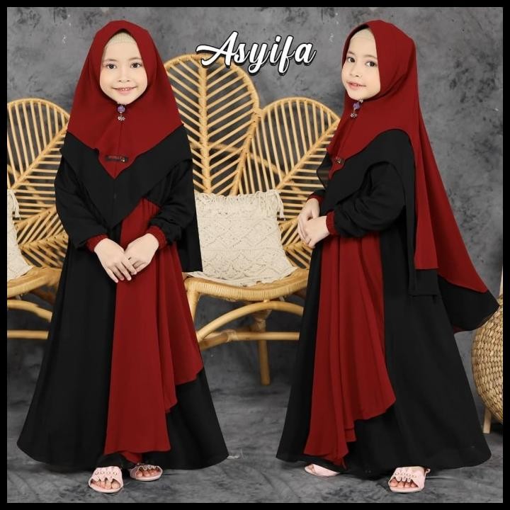 Gamis Anak Asyifa Fashion Muslim Anak Usia 8-12 Tahun Harga Promo