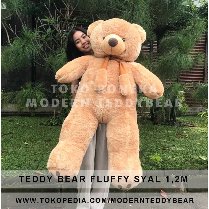 

BONEKA BERUANG TEDDY BEAR FLUFFY SYAL JUMBO 1,2 METER
