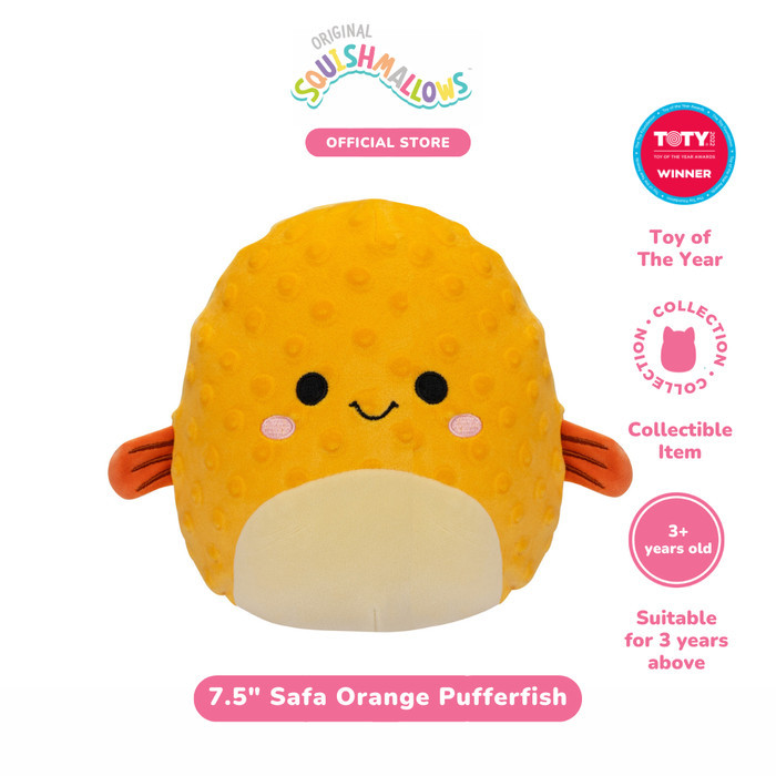 

SQUISHMALLOWS SAFA THE ORANGE PUFFERFISH 7.5 INCH - BONEKA IKAN BUNTAL